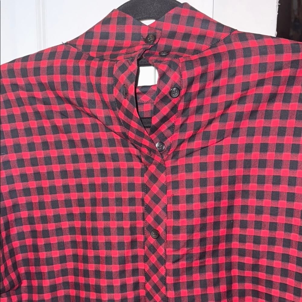 Checkered Ruched Blouse Zara Collection - Picture 7 of 7